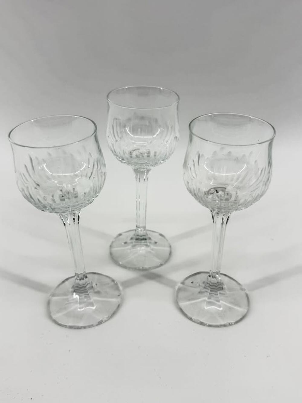 Vintage Cut Crystal 2 oz Cordial Glasses - Set of 3